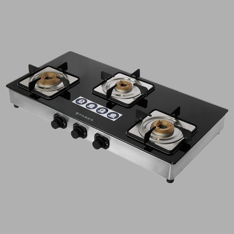  Febar Hoob Cooktop Onyx 3BBBkCL 3Burner